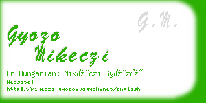 gyozo mikeczi business card